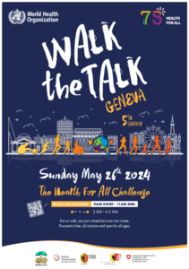 Walk the talk poster with event details (summarized below)