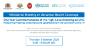 Ministerial meeting on universal health coverage