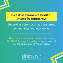 Invest in women’s health, invest in tomorrow