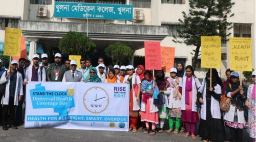 Demanding political action: UHC Day events around the world