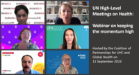UN High-Level Meetings on Health: Summary of the Coalition of Partnership’s webinar on keeping the momentum high 