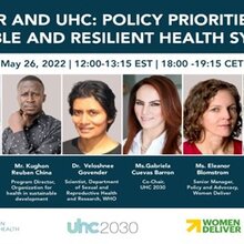 Genre et CSU : priorités politiques pour des systèmes de santé équitables et résilients