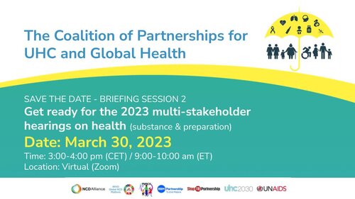 Briefing Session 2: Get ready for the 2023 multi-stakeholder hearing on health (substance & preparation)